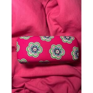 Vera Bradley “Pink Swirls” Clamshell Hardshell Glasses Case Excellent